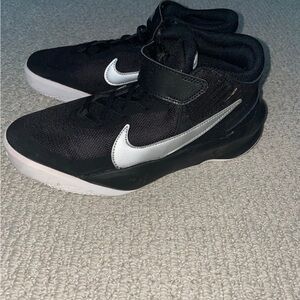 Nike Kids Black Sneakers with White Swoosh